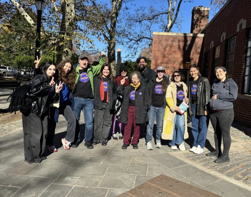 Showing Up for Zohran crew going out to speak with voters at the polls in Sheepshead Bay and Brighton Beach!